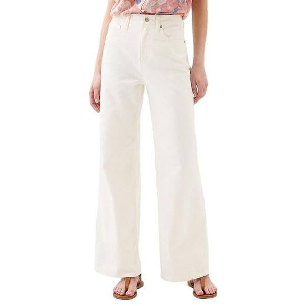 GAP Women’s Relaxed Fit High Rise Clean Washed Jeans (OFF WHITE)