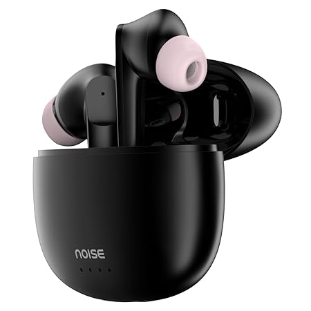 Noise Buds VS104 Truly Wireless in Earbuds with 45H of Playtime, Quad Mic with ENC, Instacharge(10 Min=200 Min), 13Mm Driver,Low Latency, BT V5.2 (Charcoal Black)