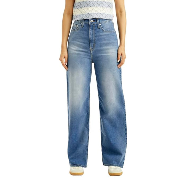 Levi's Women Straight Fit High Rise Jeans (Mid Indigo)
