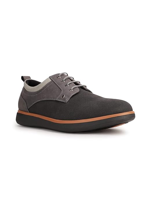 Bata Mens Karl Laceup Grey Casual Shoes (Grey)