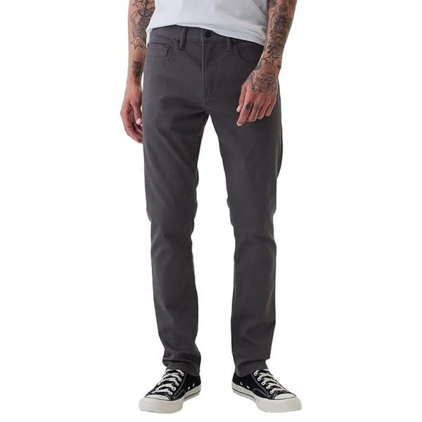 GAP Men’s Slim Fit Mid Rise Heavily Washed Stretch Denim Jeans -Dark Grey