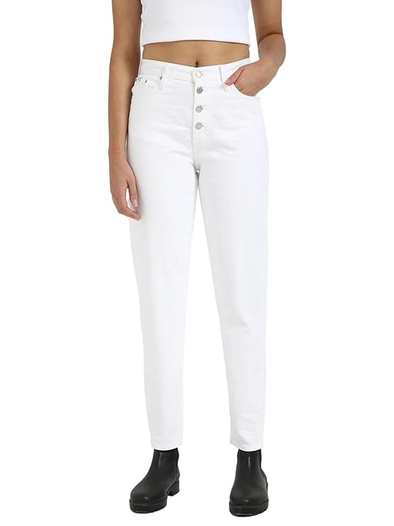 Calvin Klein Jeans Women's Relaxed Jeans (White)