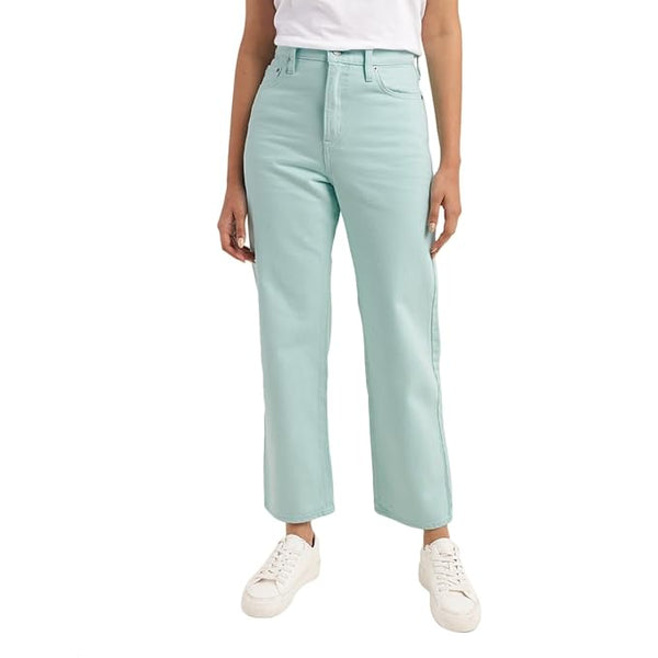 Levi's Women's High Rise Ribcage Straight Fit Jeans (Green)