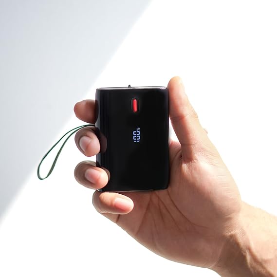 boAt EnergyShroom PB300 Air 10000 mAh 22.5W Pocket Size Power Bank with Compact and Lightweight Design (Black)