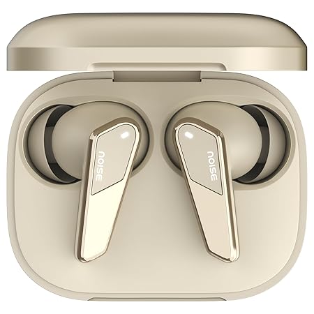 Noise Buds N1 Pro in Ear Truly Wireless Earbuds with Metallic Finish, ANC(Upto 30Db), 60H of Playtime, Dual Pairing, Instacharge(10 Min=200 Min), BT V5.3(Chrome Beige)