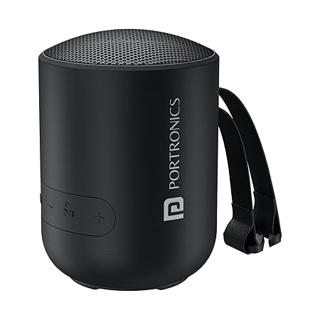 Portronics Soundpot 20W Wireless Bluetooth Portable Speaker with 360° immersive Sound, Upto 6 Hours Playtime (Black)
