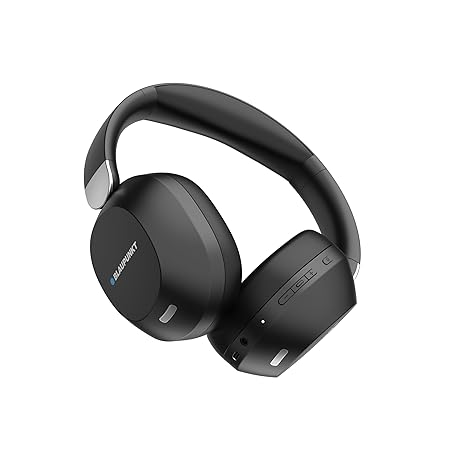Blaupunkt BH61 Moksha True Active Noise Cancellation I Perfect ANC from The External Environment I HD Sound (Black)