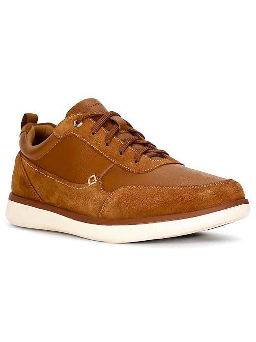 Bata Comfit Men's Lace-up Sneaker (Light Brown)