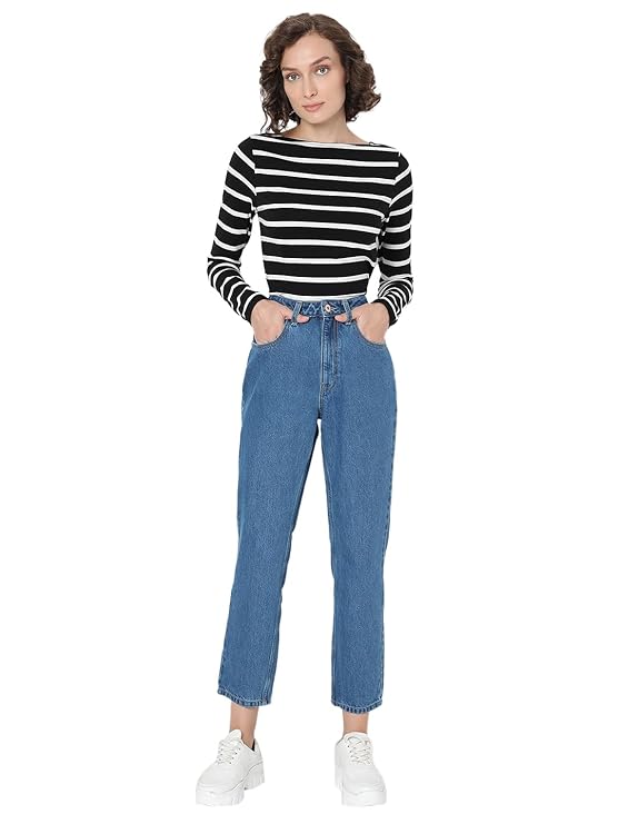 VERO MODA Women's High Rise Straight Jeans