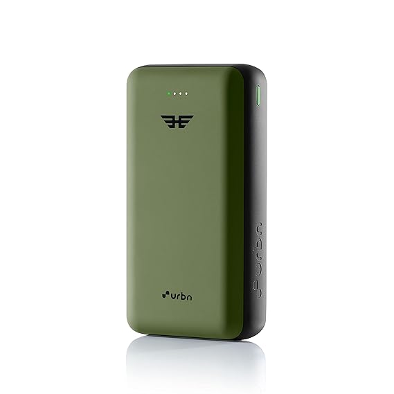 URBN 27000 mAh 22.5W Super Fast Charging Compact Power Bank with Quick Charge & Power Delivery, USB Type-C Input/Output, Made in India, Type C Cable Included (Camo) -USB Type C