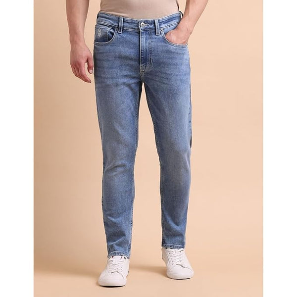 U.S. POLO ASSN. Denim Co. Men's Cole Comfort Cropped Fit Blue Jeans