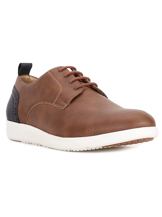 Bata Mens Skeeter Derby Casual Shoes (Brown)