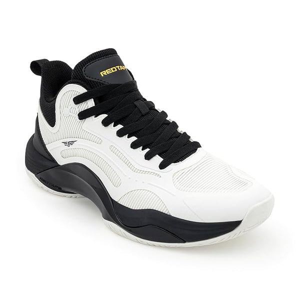 Red Tape Men’s Basketball-Style Shoes for Bold Streetwear Looks (Black\White)