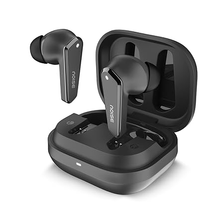 Noise Buds N1 in Ear Truly Wireless Earbuds with Chrome Finish, 40H of Playtime, Quad Mic with ENC, Ultra Low Latency(Up to 40 Ms), Instacharge(10 Min=120 Min), BT V5.3(Carbon Black)