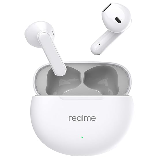 realme Buds T01 True Wireless in-Ear Earbuds with AI ENC for Calls, 13mm Dynamic Driver, Upto 28Hrs Battery, 88mm Latency, Bluetooth V5.4 & Google Fast Pair (White)