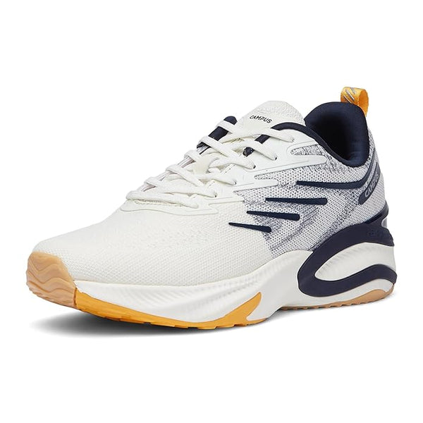 Campus Men Camp-Spunky Running Shoes (OFF WHT/NAVY)