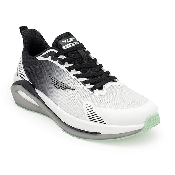 Red Tape Athleisure Shoes for Men | Cultured Round-Toe Shape & Cushioning Technology (BLACK/WHITE)