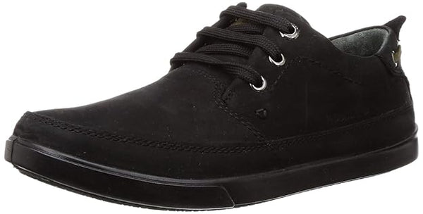 Woodland Men's Leather Casual Shoes (Black)