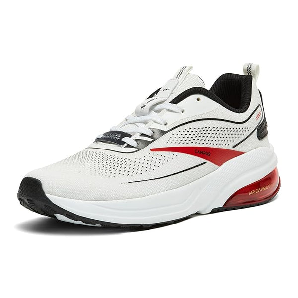 Campus Men Acetate Running Shoes (WHT/BLK)