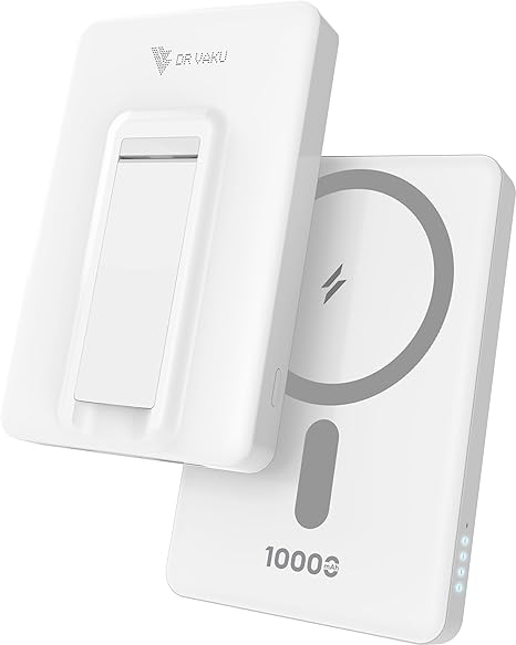 10000mAh Magnetic Wireless Power Bank Sylaris Magpro for iPhone 16/15/14/13/12 Series Type C Fast Charging Lithium Polymer Battery (Input & Output) 15w Wireless & Mag-Safe - White