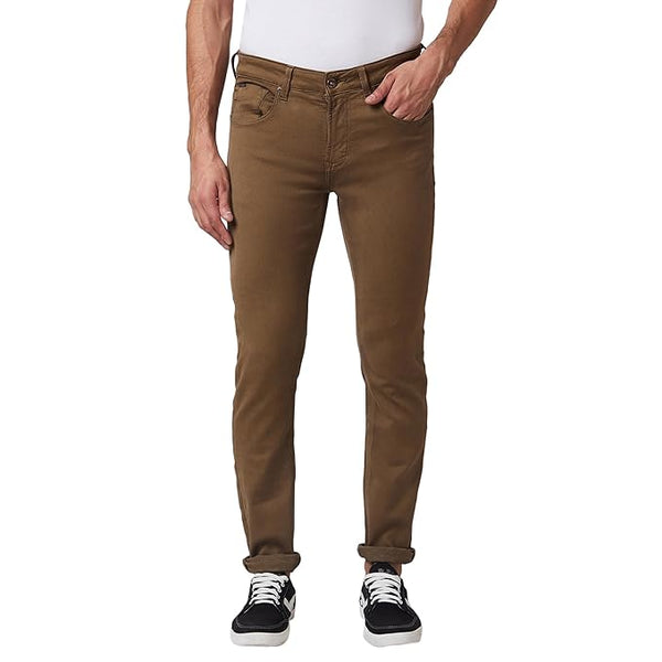 Spykar Low Rise Skinny Fit Khaki Jeans for Men (KHAKI)