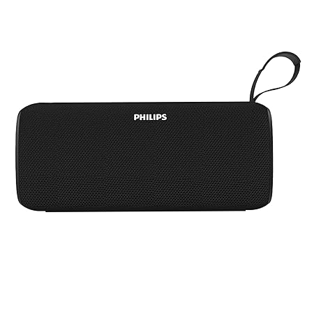 PHILIPS Audio TAS2400BK Portable Bluetooth Speaker with Stereo Sound, 32W RMS, 2400mAh Rechargeable Battery (2 color options)