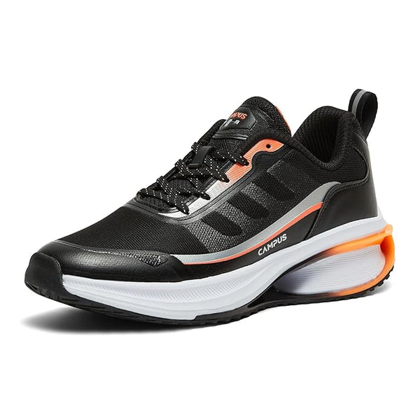 Campus Women's Glimpse Running Shoes (BLACK/SILVER)