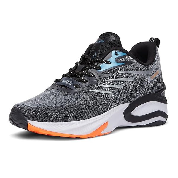 Campus Men Camp-Spunky Running Shoes (BLK/F.ORG)