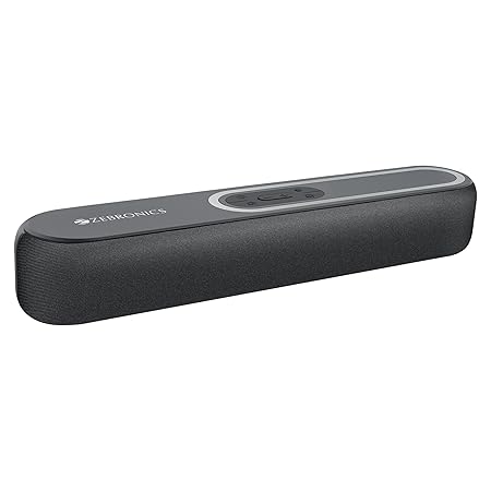 ZEBRONICS VITA BAR 201, Wireless Bluetooth Soundbar, 30 Watts, Upto 8 Hours Playback, Powerful Dual Drivers, Dual Passive Radiators, LED Indicator, BTv5.3 | USB | AUX (Black)