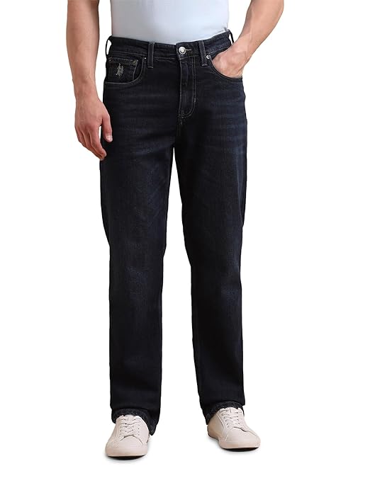 U.S. POLO ASSN. Denim co. Men's Shawn Relaxed fit Blue Jeans (Mid Blue)