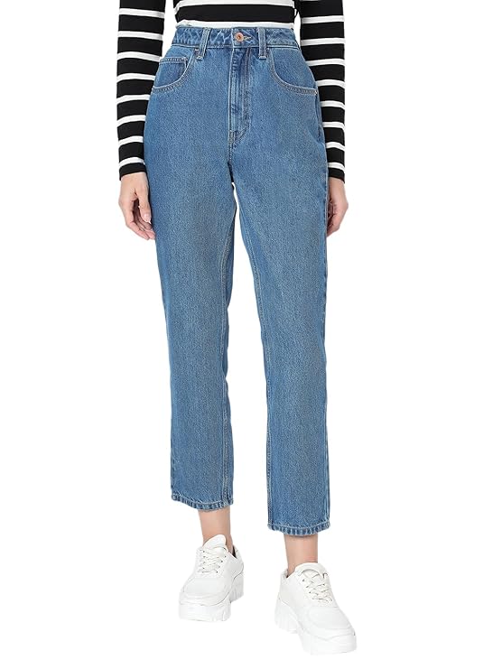 VERO MODA Women's High Rise Straight Jeans