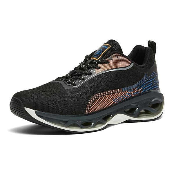 Campus Men's Level Sneakers (BLACK/ORANGE)