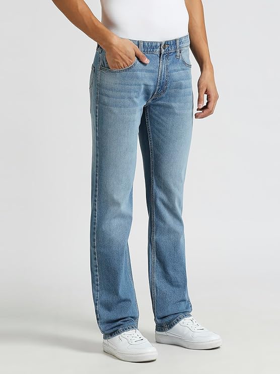 Pepe Jeans Men's Regular Fit Mid Rise Jeans