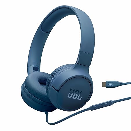 JBL Tune 520C On Ear Type C Wired Headphone, Pure Bass Sound,3-Button Remote with Microphone (3 color options)