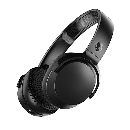 Skullcandy Riff 2 On Ear Wireless Headphones, 40mm Drivers, Advanced Features Through The App, Collapsible Design, 34Hr Playtime + Rapid Charge- Black