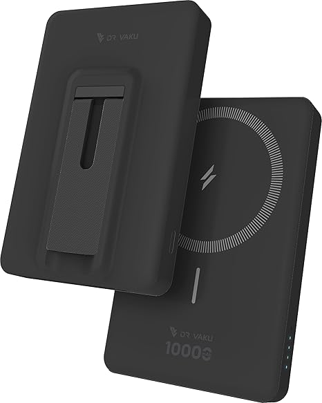 10000mAh Magnetic Wireless Power Bank Sylaris Magpro for iPhone 16/15/14/13/12 Series Type C Fast Charging Lithium Polymer Battery (Input & Output) 15w Wireless & Mag-Safe - Black