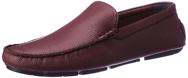 Bata Men's Loafers | Stylish & Comfortable Slip-On Shoes (Maroon)
