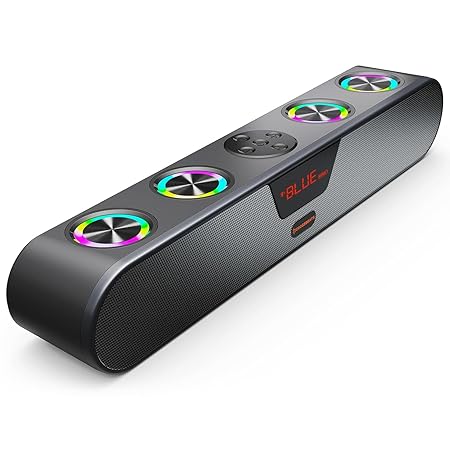 CrossBeats Blaze B30 (2025) Bluetooth 30W Soundbar Gaming RGB Light, AUX, BT, SD Card, USB &FM, 8 Hrs Playtime (Black)