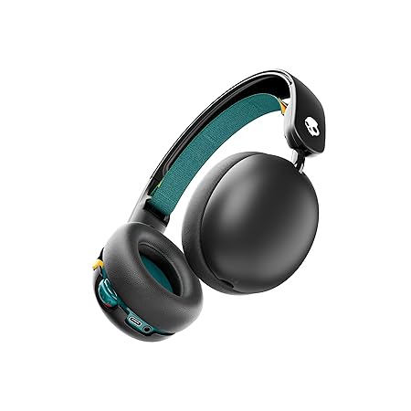 Skullcandy Grom Over Ear Wireless Headphones for Kids, Volume-Limiting to 85dB + 45Hr Playtime (Black)