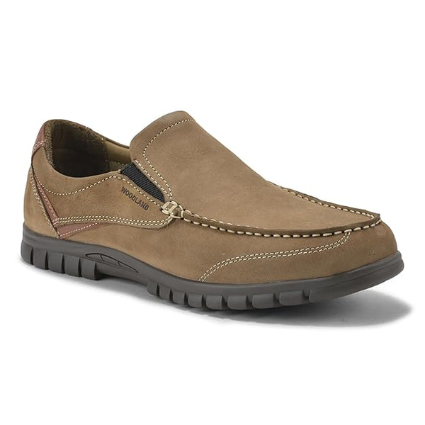 Woodland Men Russia Dbrown Slip-On Shoes (KHAKI)
