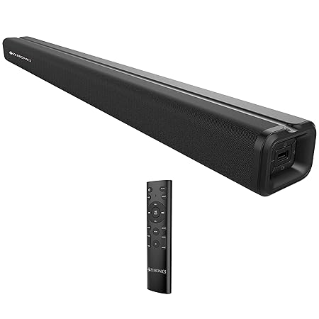 Zebronics ZEB-JUKE BAR 3500 Wireless Bluetooth Single Soundbar With Supporting Wall Mount, USB, AUX, Coaxial IN, HDMI ARC & Remote Control (BLACK)
