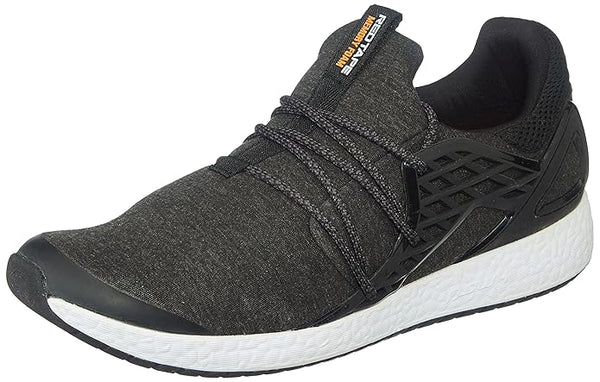 Red Tape Men Textile Walking Shoes (BLACK)