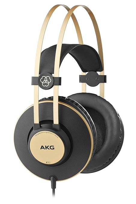 AKG K92 Closed Back Over Ear Headphones, Wired (Black)