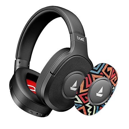 boAt 2025 Launch Rockerz Plus 550 Bluetooth Headphones, Customizable Earcups, 100Hrs Playback, 50mm Drivers, Dual Pair, Bluetooth Headphones (4 color options)